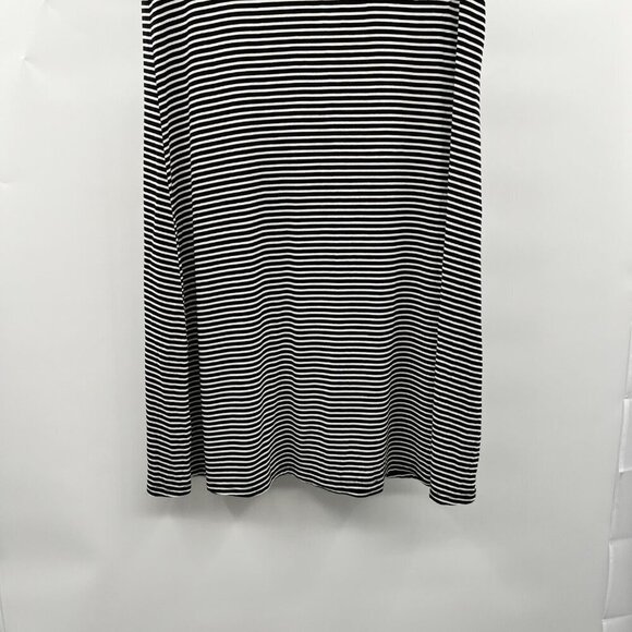 Market & Spruce Short Sleeve Black/Whit Striped Shift Dress Women's Size Large - Picture 7 of 9